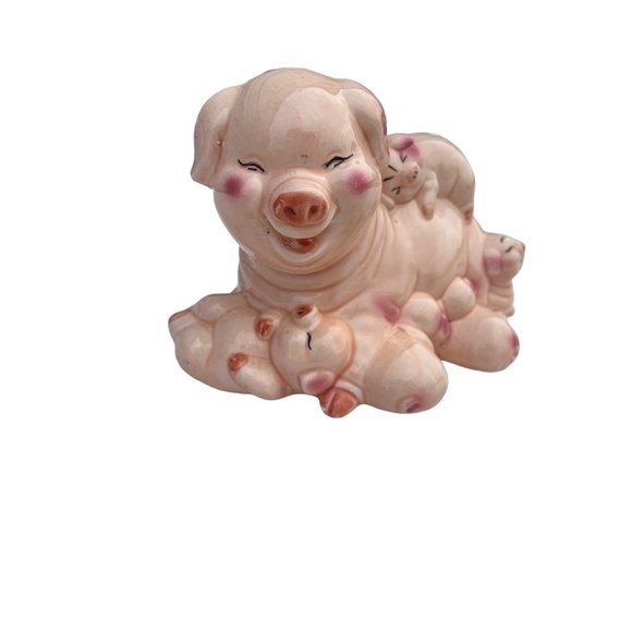 Vintage SYC Ceramic Pile of Pigs Piggy bank Taiwan - Picture 2 of 6